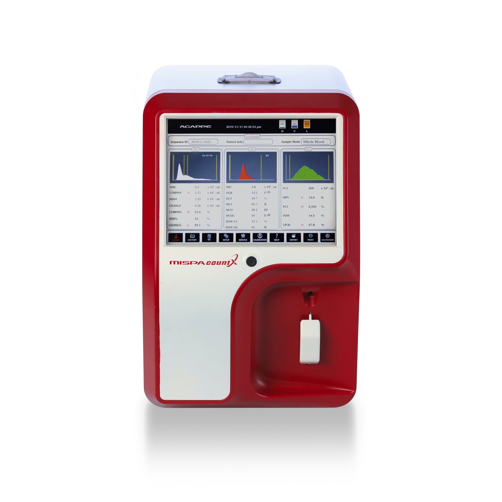 Agappe Diagnostics Mispa Count X Automated 3Part Differential Hematology Analyzer - Image 2